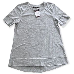 Doe & Ray Basic Gray T Shirt Asymmetrical Back NWT Size Small